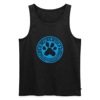 better with a dog - Men's Premium Organic Tank Top - black - Front - Michal (187cm)