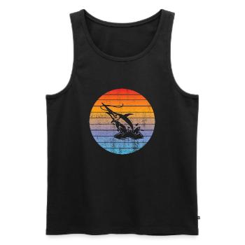 Pêche Pêche Hameçons De pêche Pêche Pêche Pêcheur Pêcheur - Débardeur bio Premium Homme - noir - Devant - AI Model Male 178 light (178cm)