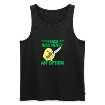 Peace Was Never An Option Goose Game - Men's Premium Organic Tank Top - black - Front - AI Model Male 178 light (178cm)