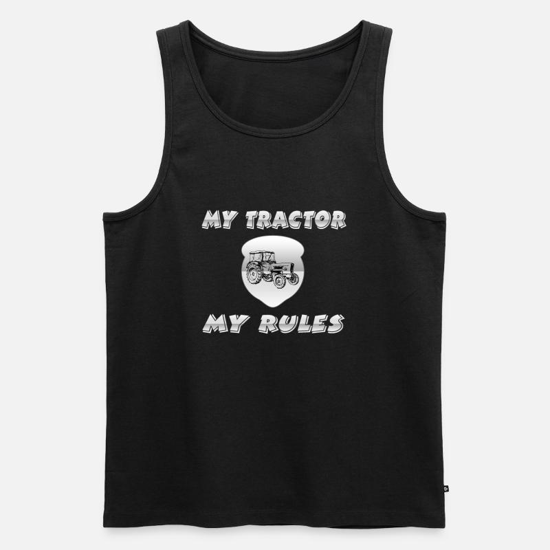 Traktor - Männer Premium Bio Tank Top - Schwarz