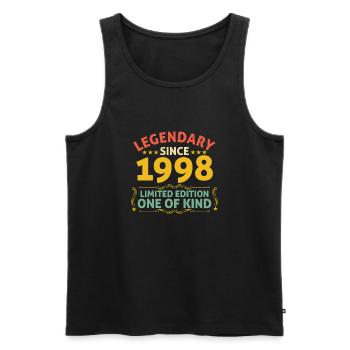 Legendary since 1998 Limited Edition - Men's Premium Organic Tank Top - black - Front - Michal (187cm)
