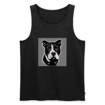 Meilleur ami du chien - Débardeur bio Premium Homme - noir - Devant - AI Model Male 178 light (178cm)