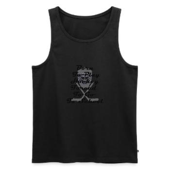 Born To Play Hockey Forced To Go To School - Men's Premium Organic Tank Top - black - Front - Michal (187cm)