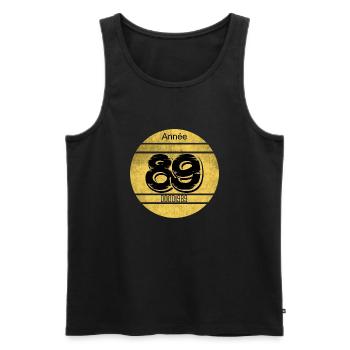 Vignette auto vintage 1989 - Débardeur bio Premium Homme - noir - Devant - Michal (187cm)