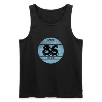 Vignette auto vintage 1986 - Débardeur bio Premium Homme - noir - Devant - Michal (187cm)