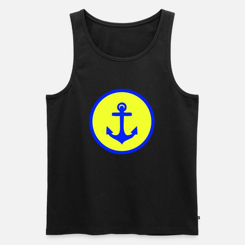 Anker - Männer Premium Bio Tank Top - Schwarz