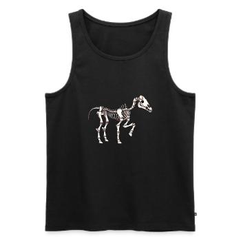 Pferdeskelett - Männer Premium Bio Tank Top - Schwarz - Vorne - Michal (187cm)