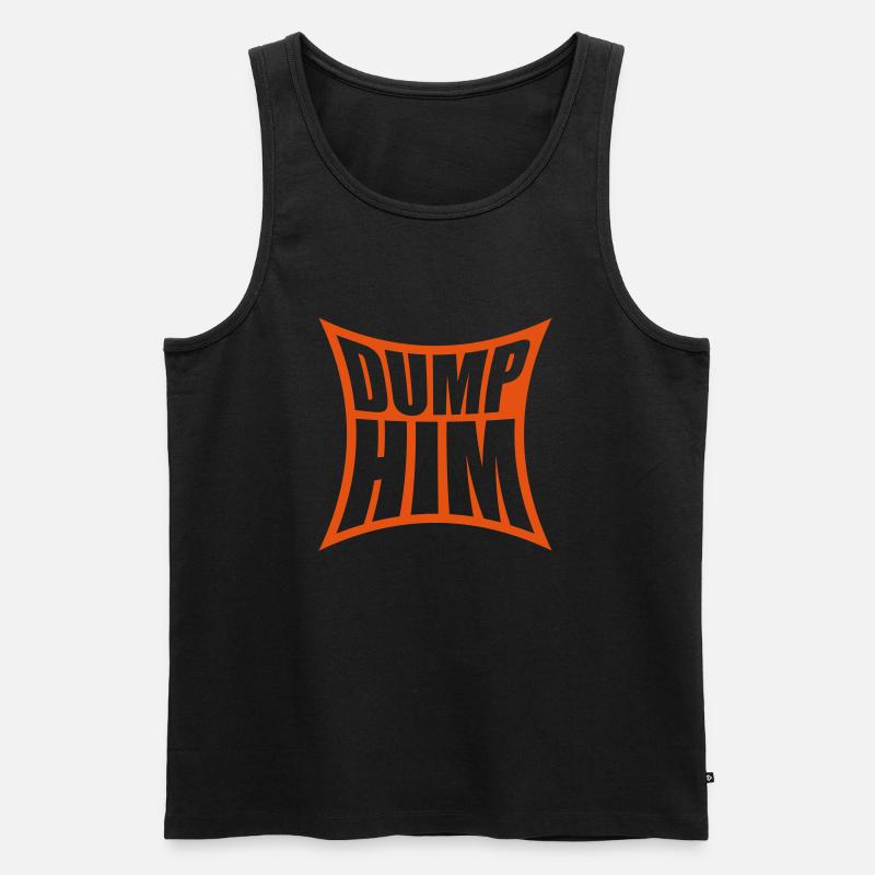 dump him Zitat Logo - Männer Premium Bio Tank Top - Schwarz