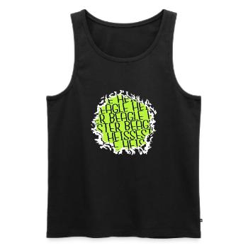 statement geschenkidee cool lieben geek terrier - Männer Premium Bio Tank Top - Schwarz - Vorne - Michal (187cm)