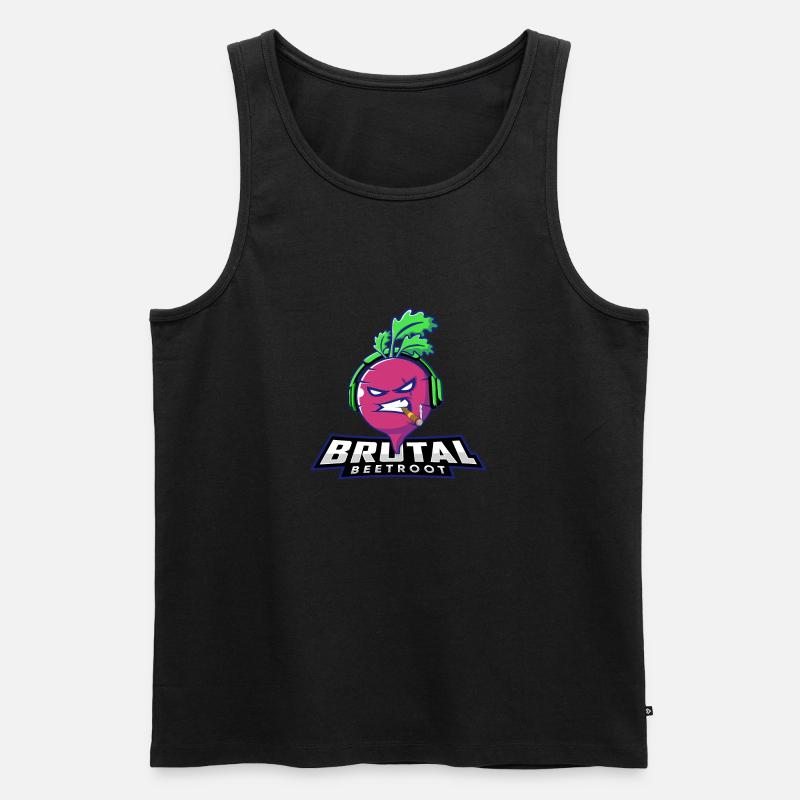 BrutalBeetroot Logo - Männer Premium Bio Tank Top - Schwarz