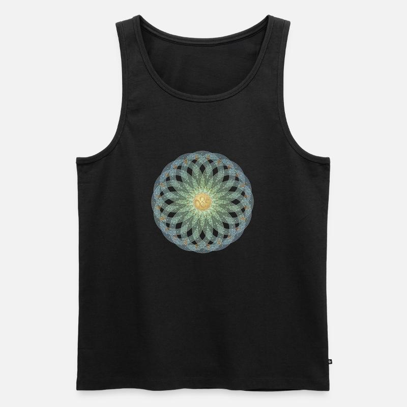 Mandala griechische Unendlichkeit, SSL - Männer Premium Bio Tank Top - Schwarz