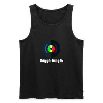 Ragga-Jungle - Männer Premium Bio Tank Top - Schwarz - Vorne - AI Model Male 178 light (178cm)