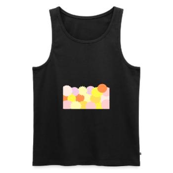 BONHEURS-BECHER - Männer Premium Bio Tank Top - Schwarz - Vorne - Michal (187cm)
