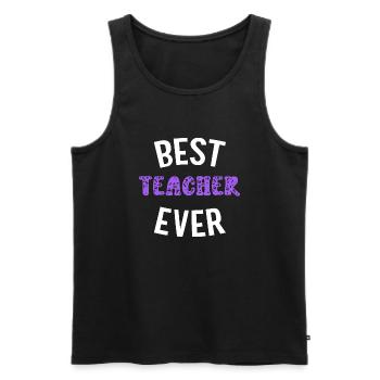 Best teacher ever perfect back to school gifts - Débardeur bio Premium Homme - noir - Devant - Michal (187cm)