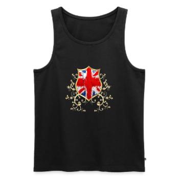 Angleterre Royaume-Uni Londres Anglais britannique Royaume-Uni - Débardeur bio Premium Homme - noir - Devant - Michal (187cm)