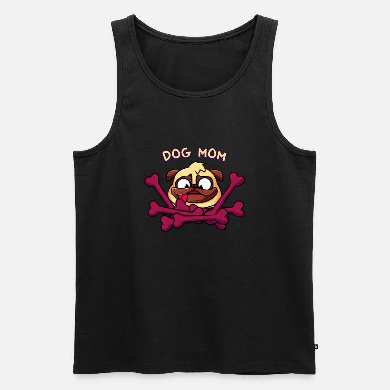 Hund Mama - Männer Premium Bio Tank Top - Schwarz