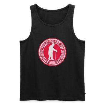 have fun at work - Men's Premium Organic Tank Top - black - Front - AI Model Male 178 light (178cm)
