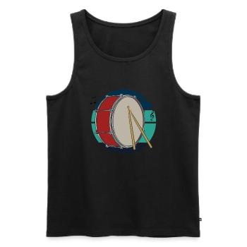 drum melody - Men's Premium Organic Tank Top - black - Front - AI Model Male 178 light (178cm)