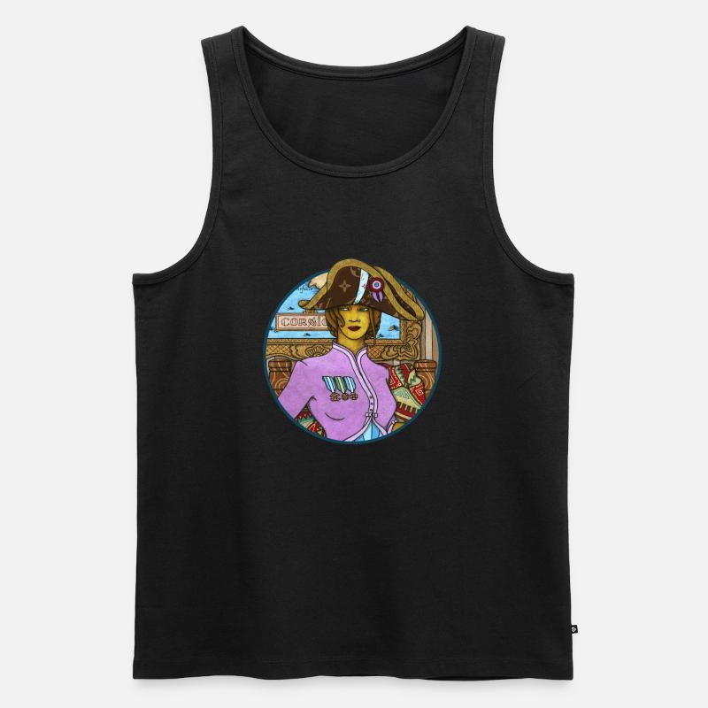 BARONIN POPOTANA - Männer Premium Bio Tank Top - Schwarz