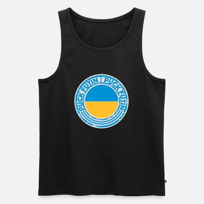 puck futin Logo Design - Männer Premium Bio Tank Top - Schwarz