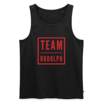 TEAM RUDOLPH Christmas Merry X-Mas : ) - Men's Premium Organic Tank Top - black - Front - AI Model Male 178 light (178cm)