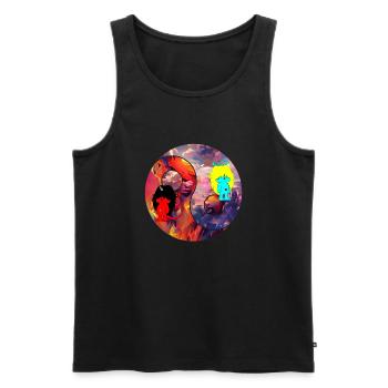 Unmögliche Balance - Männer Premium Bio Tank Top - Schwarz - Vorne - AI Model Male 178 light (178cm)