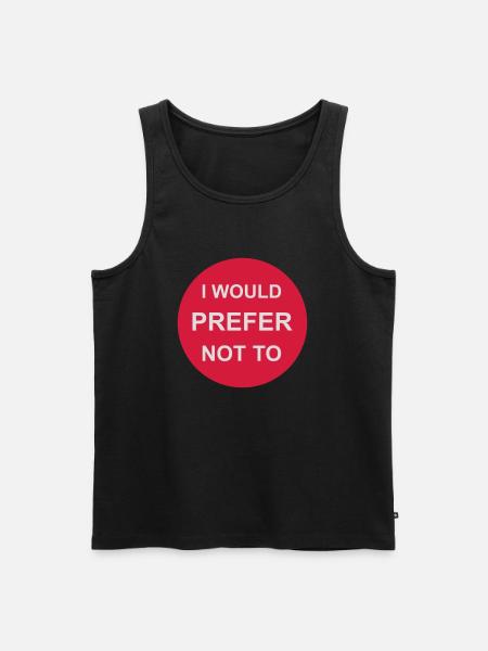 I prefer not to - Men's Premium Organic Tank Top - black