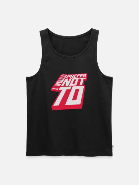 I prefer not to - Men's Premium Organic Tank Top - black