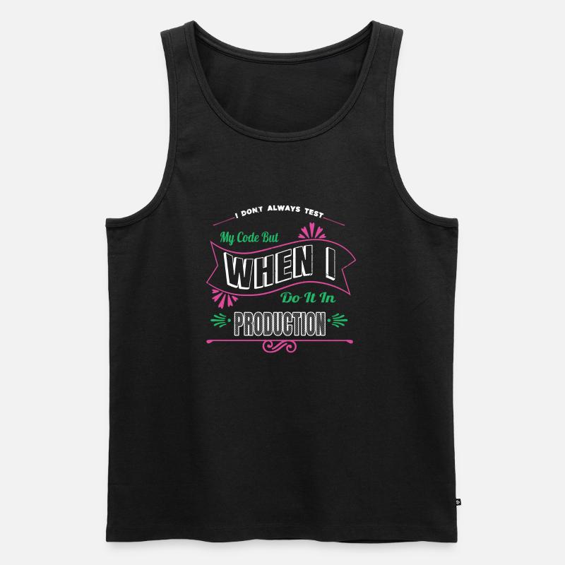 Backend Developer Funny Awesome Sayings - Men's Premium Organic Tank Top - black
