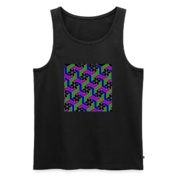 Geometrie2 - Männer Premium Bio Tank Top - Schwarz - Vorne - Michal (187cm)
