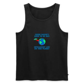 Kein intelligentes Leben auf diesem Planeten - Männer Premium Bio Tank Top - Schwarz - Vorne - Michal (187cm)