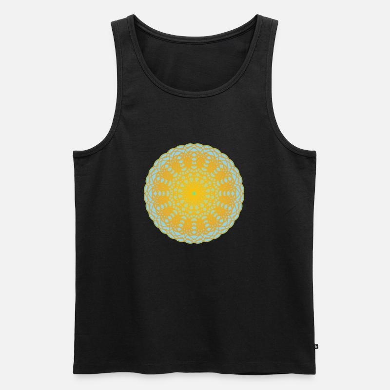Mandala Himmelslicht - Männer Premium Bio Tank Top - Schwarz