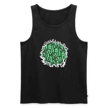 dinosaur tshirt bday fun gift awkward santa - Männer Premium Bio Tank Top - Schwarz - Vorne - Michal (187cm)