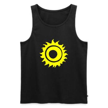 Sun Summer Watercolor Nature Beach Sky Vector - Men's Premium Organic Tank Top - black - Front - Michal (187cm)