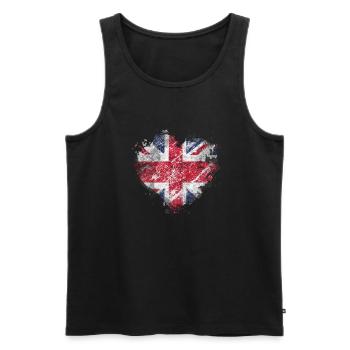 Angleterre Royaume-Uni Londres Anglais britannique Royaume-Uni - Débardeur bio Premium Homme - noir - Devant - Michal (187cm)