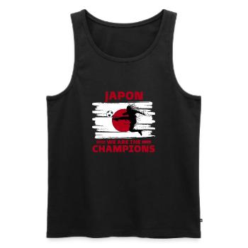 Japan Football 2022 supporter of Japan football - Men's Premium Organic Tank Top - black - Front - Michal (187cm)
