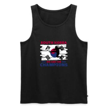 South Korea Football 2022 Korea football fan - Men's Premium Organic Tank Top - black - Front - Michal (187cm)