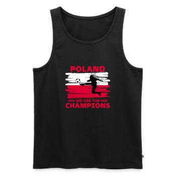 Poland Football 2022 Poland football supporter - Men's Premium Organic Tank Top - black - Front - Michal (187cm)