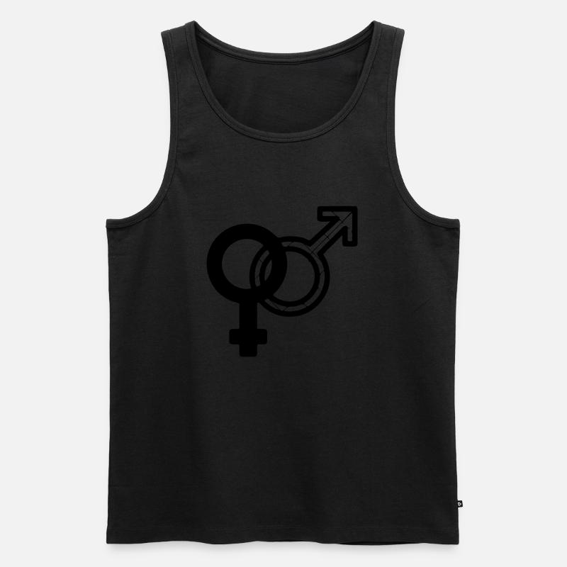männlichundweiblich - Männer Premium Bio Tank Top - Schwarz
