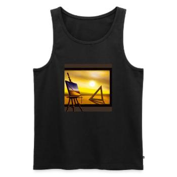 Secret Symbolism - Men's Premium Organic Tank Top - black - Front - Michal (187cm)