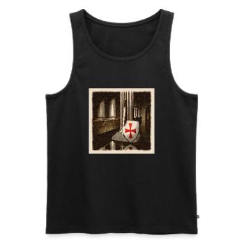 Knights Templar - Men's Premium Organic Tank Top - black - Front - Michal (187cm)