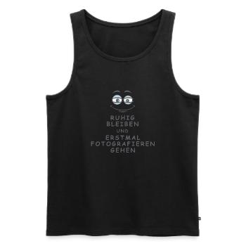 Fotografieren gehen - Männer Premium Bio Tank Top - Schwarz - Vorne - Michal (187cm)
