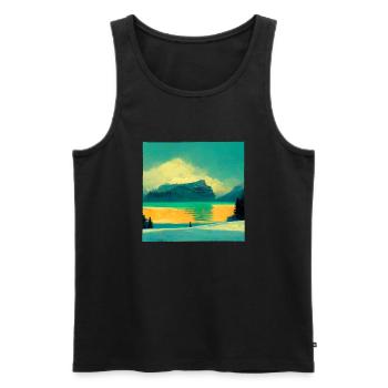 Beautiful nature - Men's Premium Organic Tank Top - black - Front - Michal (187cm)