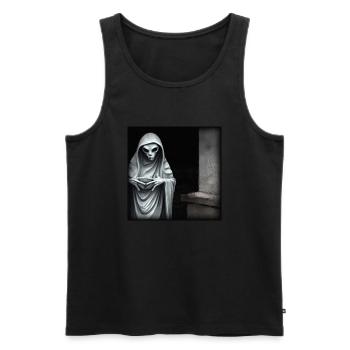 Spooky Alien - Men's Premium Organic Tank Top - black - Front - Michal (187cm)