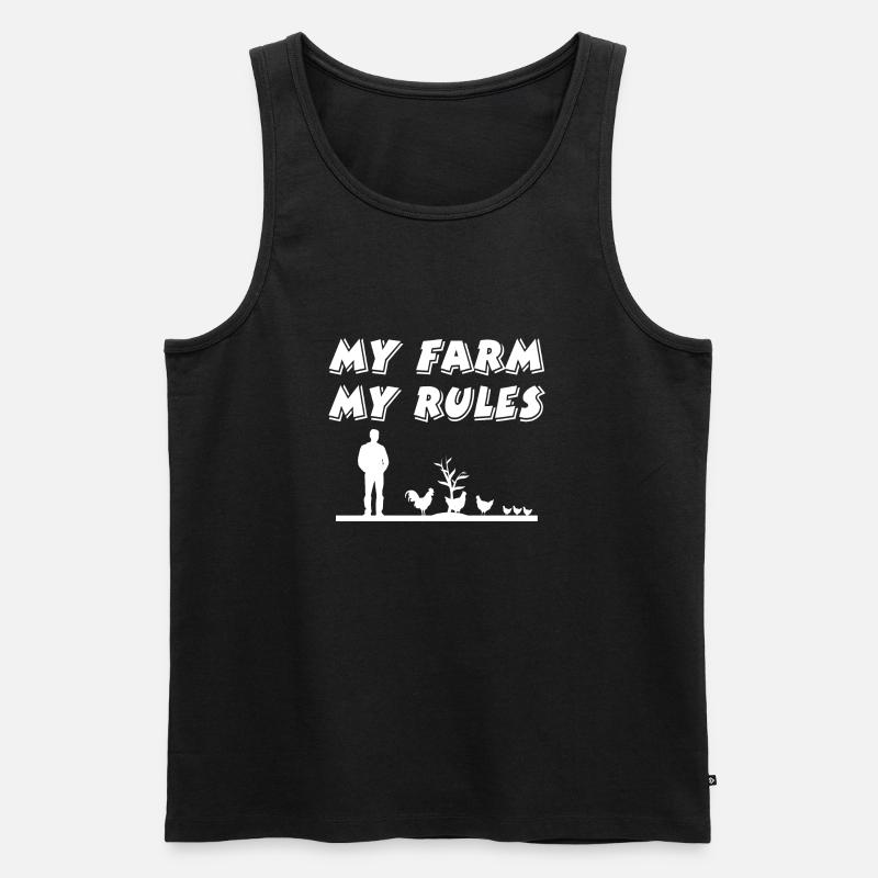 Bauernhof - Männer Premium Bio Tank Top - Schwarz