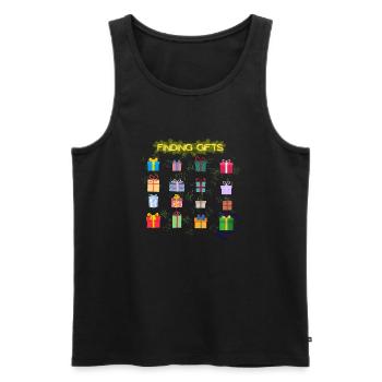 Find gifts - Men's Premium Organic Tank Top - black - Front - AI Model Male 178 light (178cm)