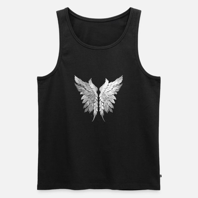 Engelsflügel - Männer Premium Bio Tank Top - Schwarz