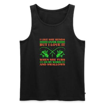 Fishing Fishing Sport Fish Fishing Shirt - Men's Premium Organic Tank Top - black - Front - Michal (187cm)