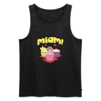 Yum cupcakes! - Men's Premium Organic Tank Top - black - Front - AI Model Male 178 light (178cm)