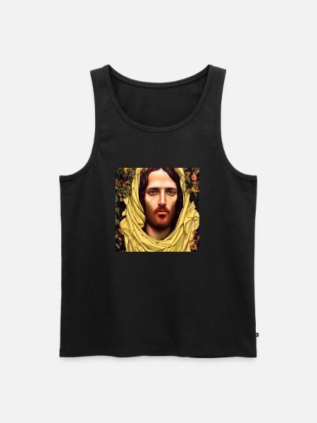Portrait of Jesus Christ - Men's Premium Organic Tank Top - black